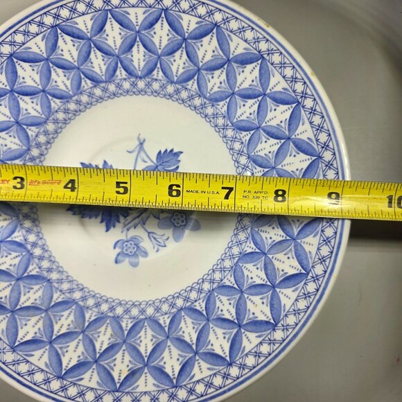 Spode Blue Room Collection Geranium saucer Blue White Floral Ceramic - Picture 7 of 7